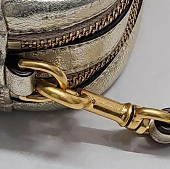 Tory Burch Perry Bombe Mini Metallic Leather Crossbody Bag - Picture 7 of 9